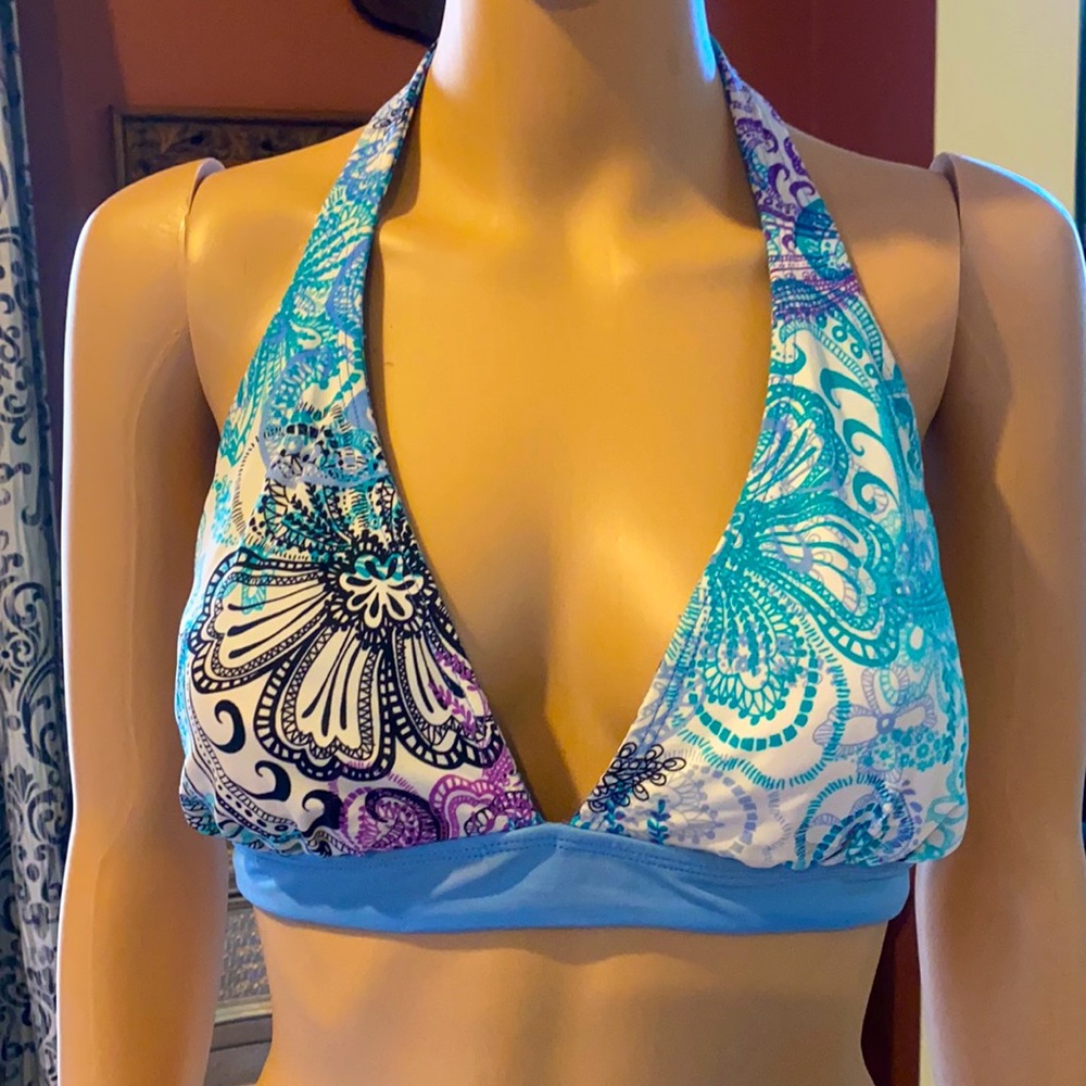 Women’s bikini top. Reversible. Adjustable ties